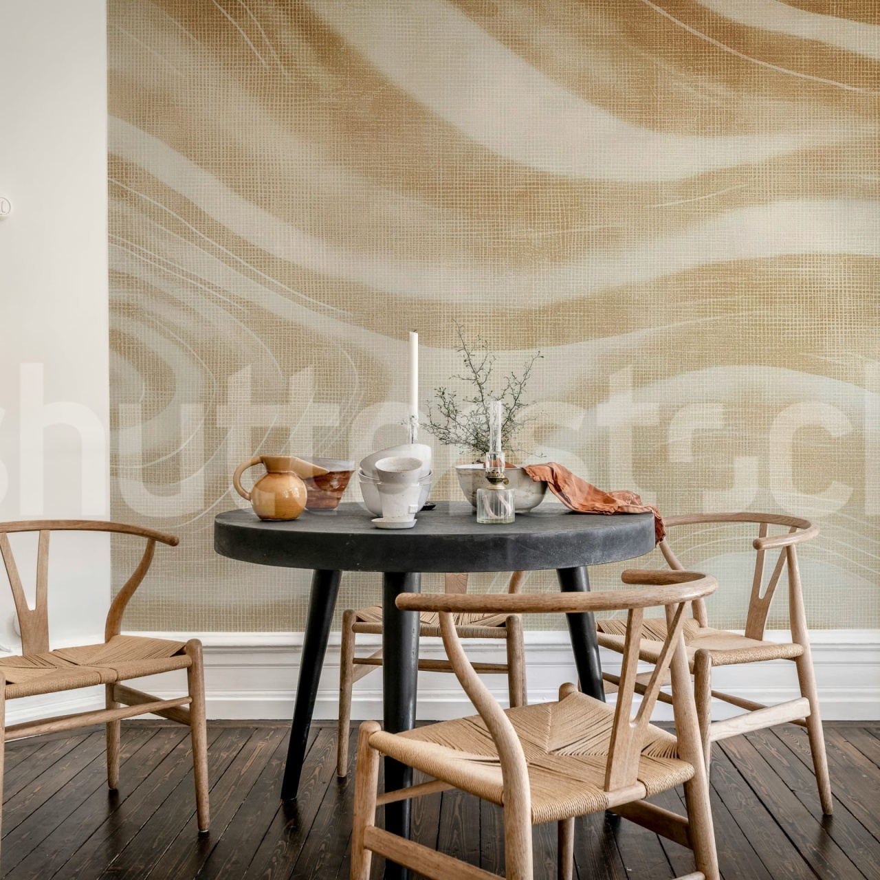 Fototapet, Ocean Lines, Beige, Rebel Walls - 3