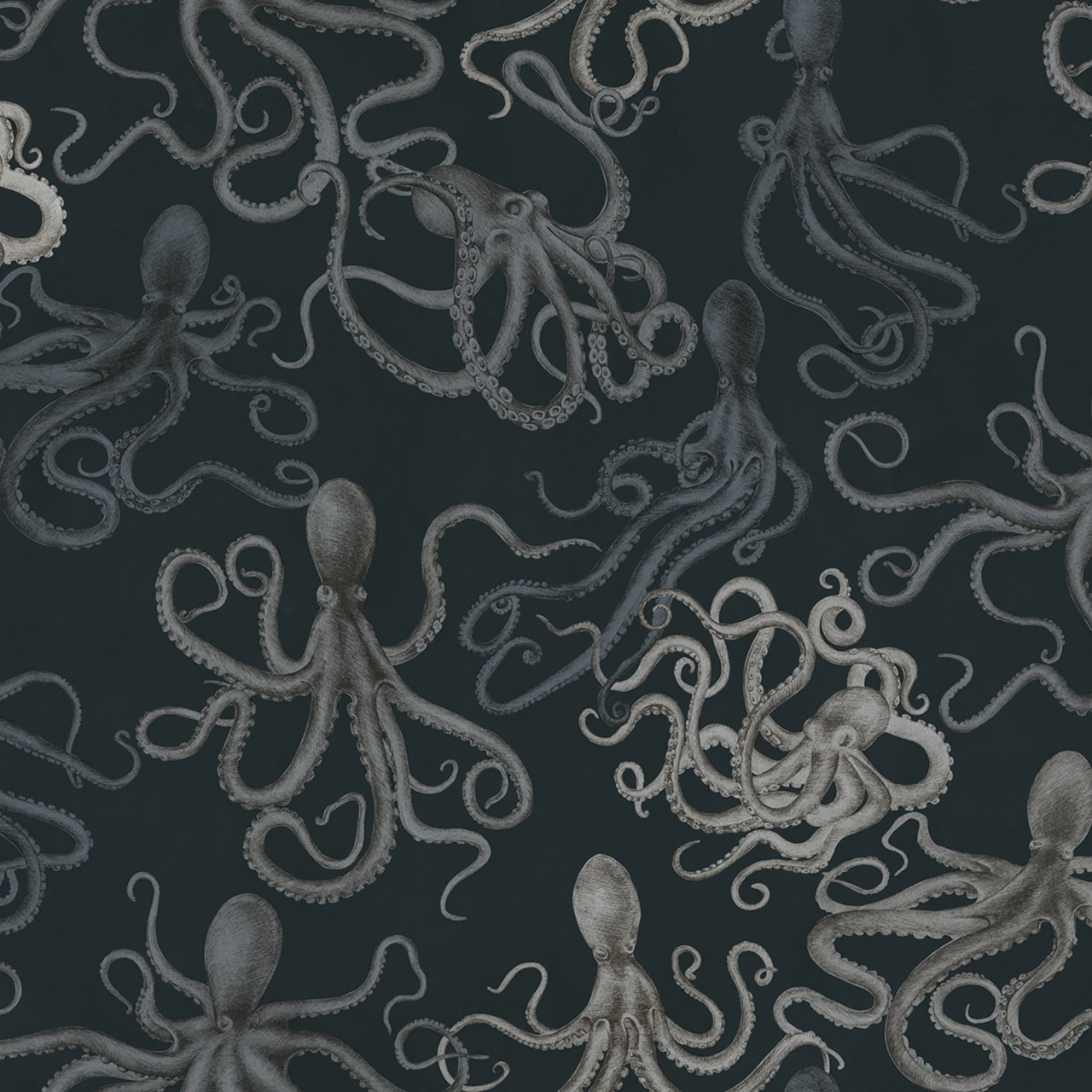 Fototapet, Octopus, Dark, Rebel Walls - 2