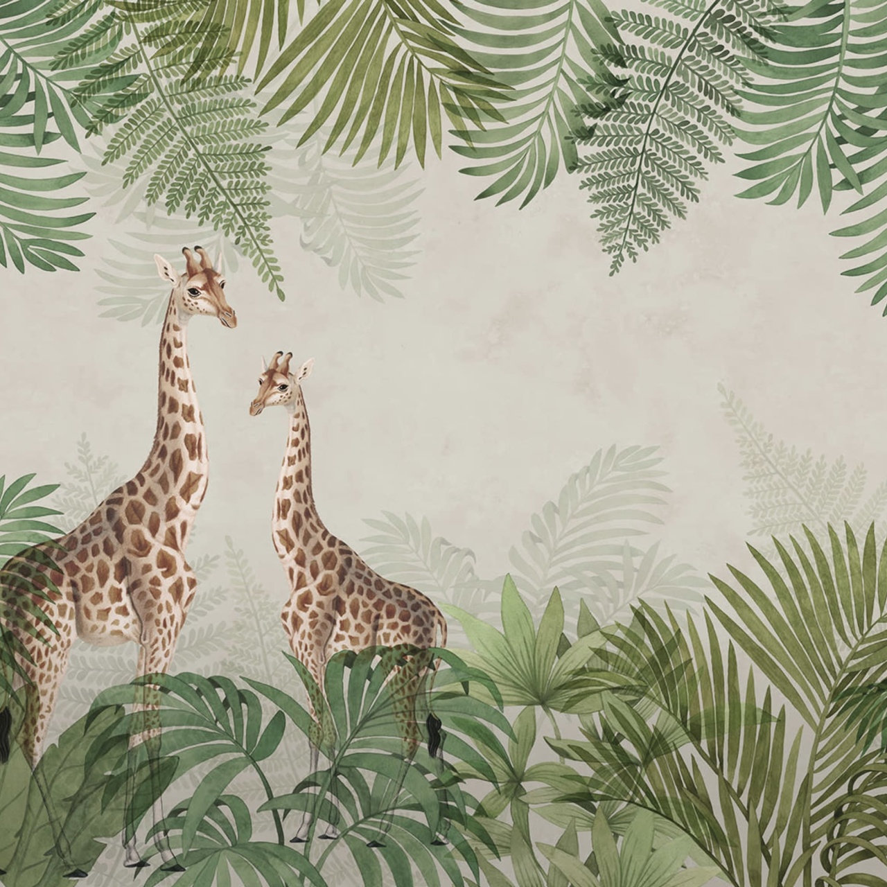 Fototapet, Palm Jungle, Giraffe, Rebel Walls - 2