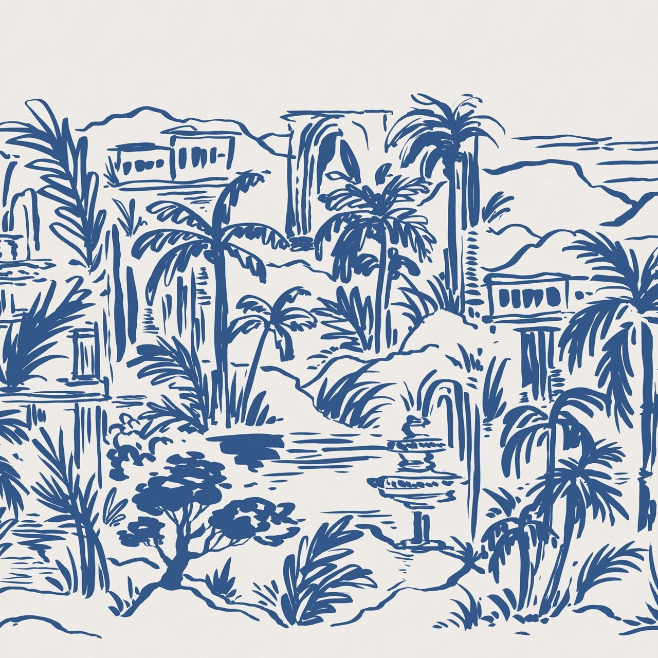 Fototapet, Palm Oasis, Blue, Rebel Walls - 2