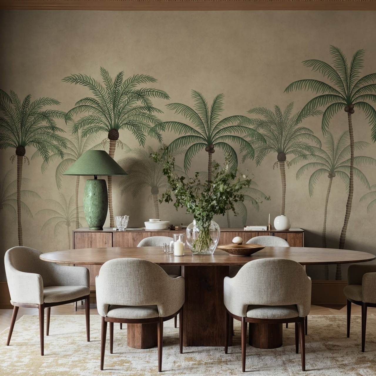 Fototapet, Palm Parade, Beige, Rebel Walls - 3