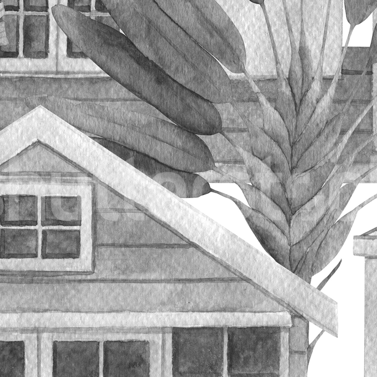 Fototapet, Palm Residence, Gray, Rebel Walls - 4