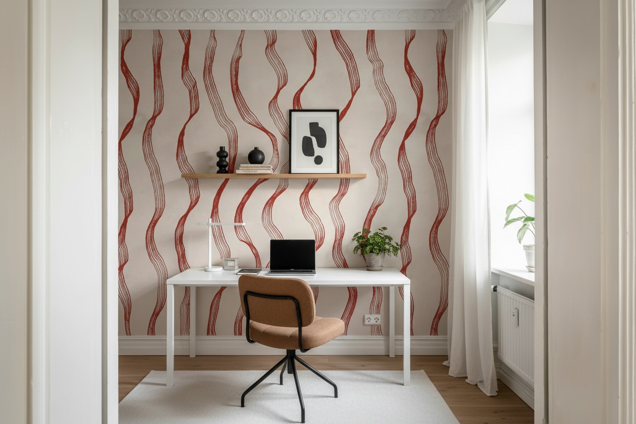Fototapet, Ribbon Stripe, Red, Rebel Walls — imaginea 6