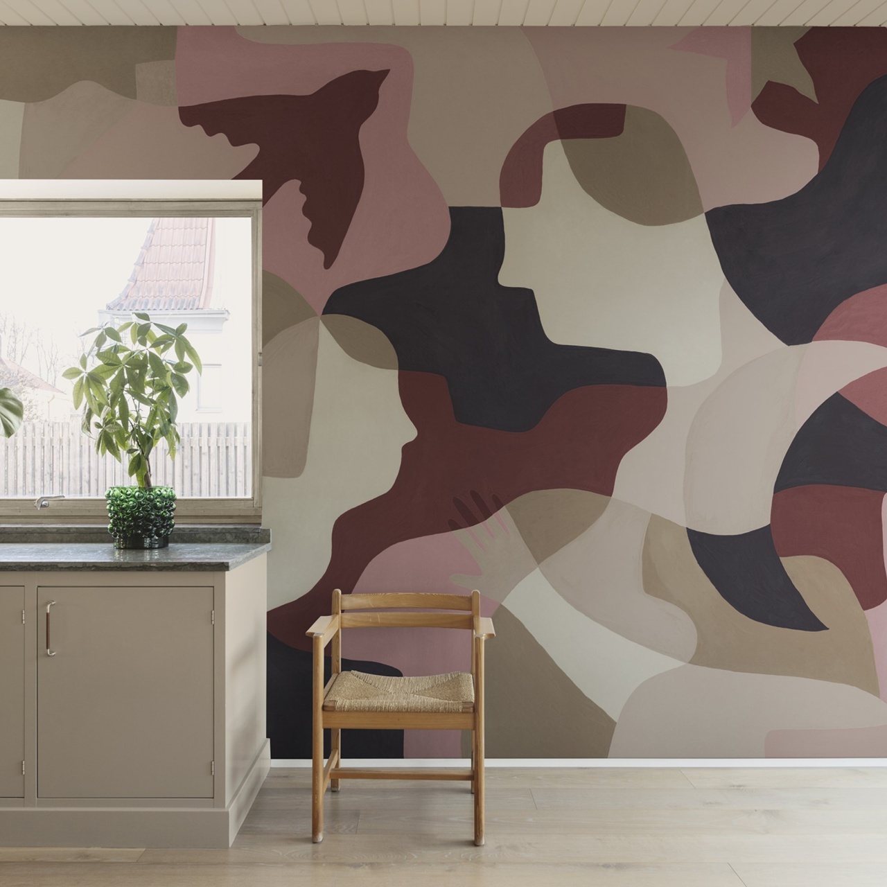 Fototapet, Silent Conversation, Pink & Red, Rebel Walls - 3