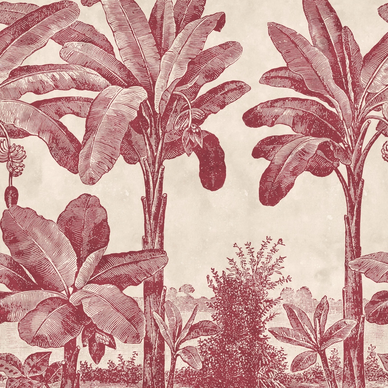 Fototapet, Timeless Tropics, Red, Rebel Walls - 2