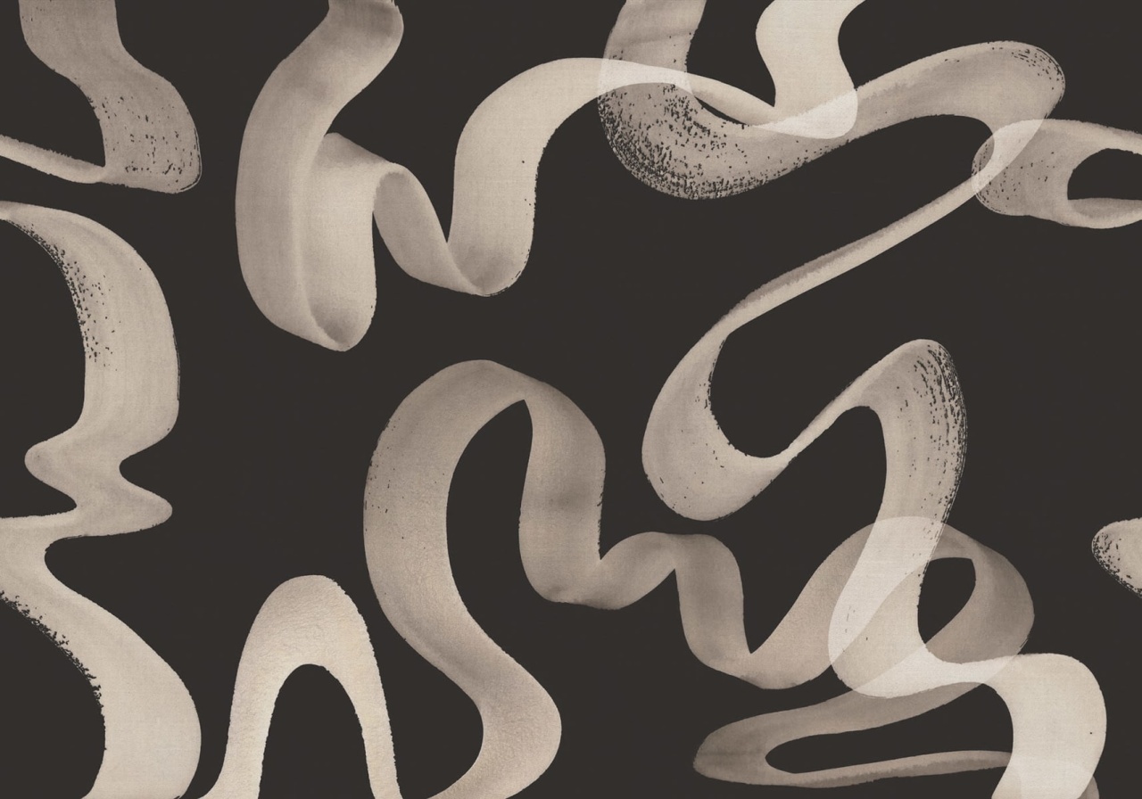 Fototapet, Waves, Black, Rebel Walls - 2