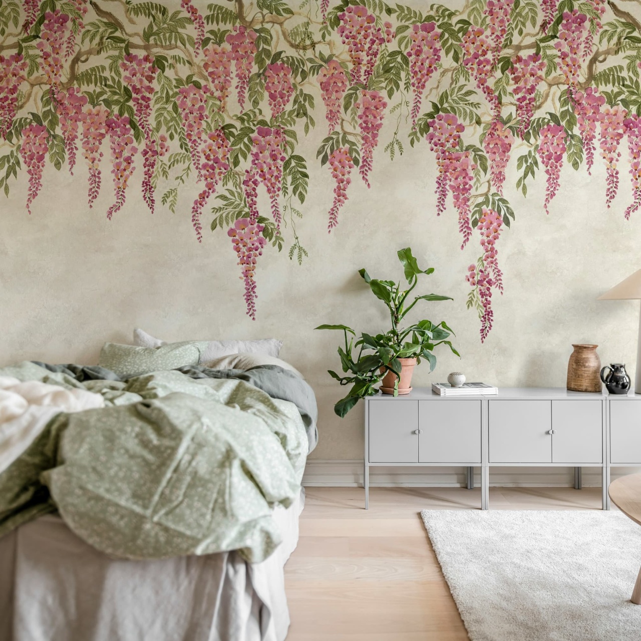 Fototapet, Whispers Wisteria, Pink, Rebel Walls