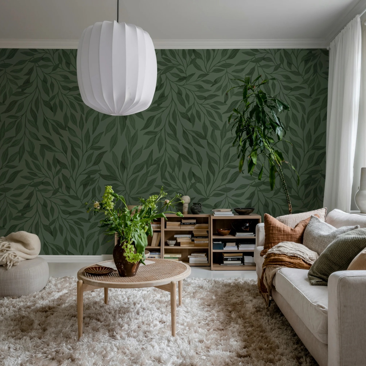 Fototapet, Willow, Dark Green, Rebel Walls - 3