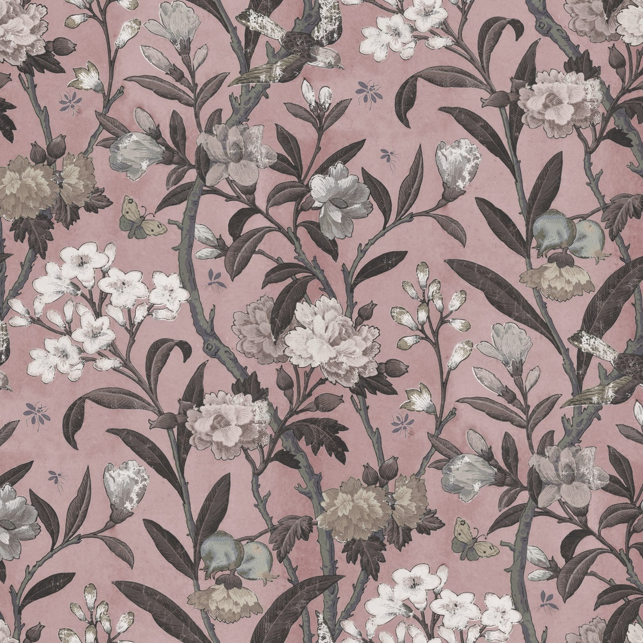 Fototapet, Winding Bloom, Pink, Rebel Walls - 2