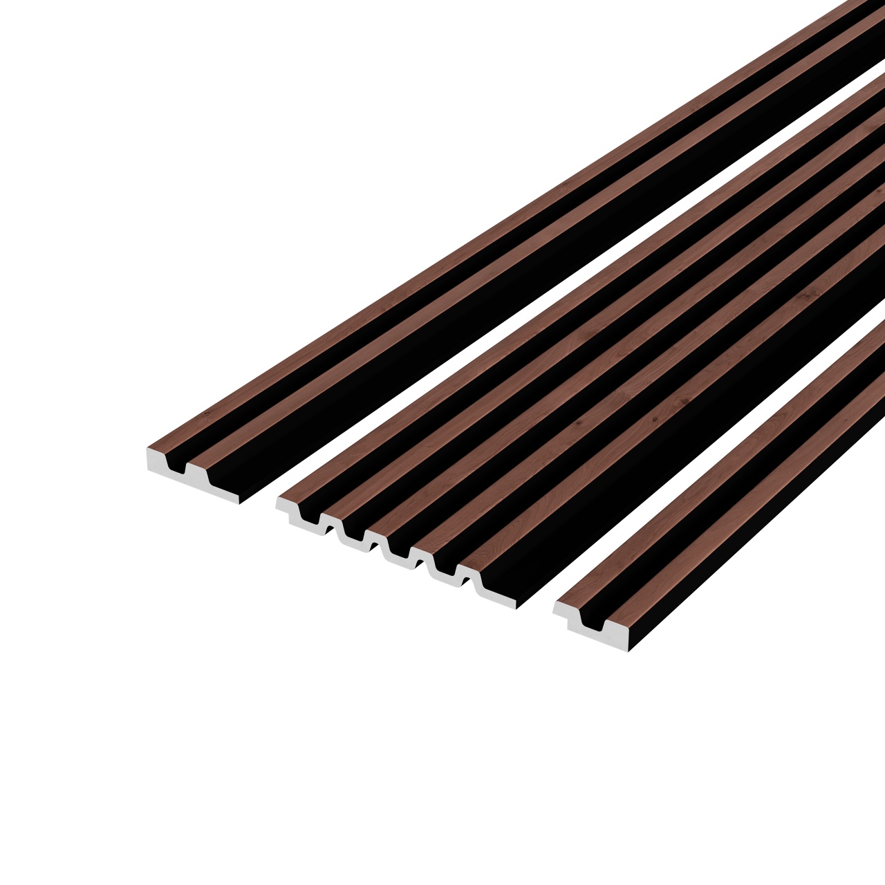 Panou riflaj decorativ 3D din polimer rigid, model Moon Dark - 12.2x1.2x270 cm — imaginea 2