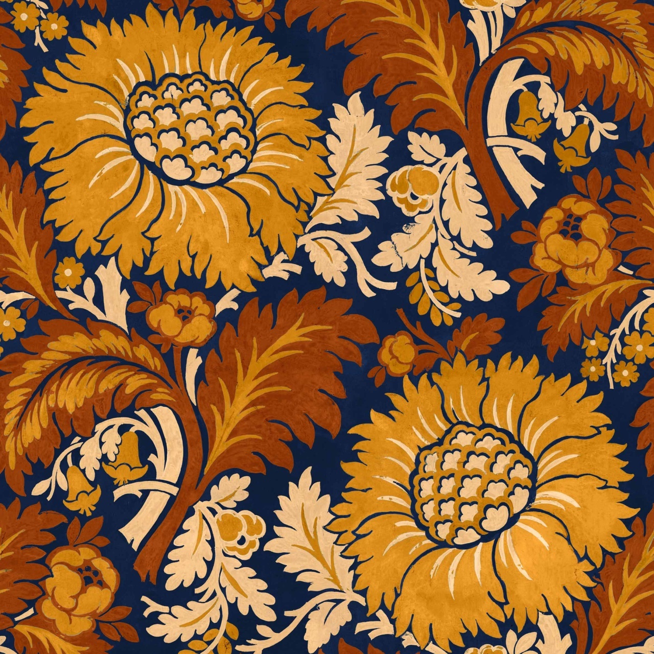 Tapet Chinese Damask, Mustard, Coordonne, 5mp / rola - 2