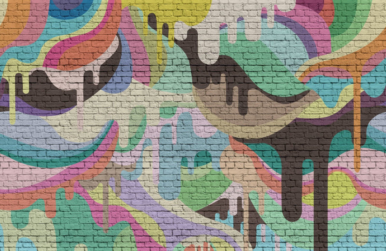 Tapet Dripping Rainbow, Rebel Walls - 1 | YEO