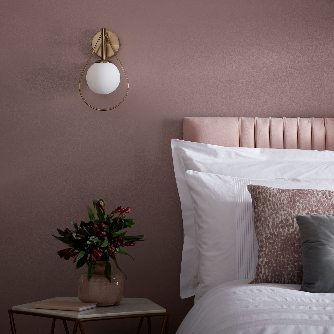 Tapet, Emile, Rose Pink Luxury Crackle, 1838 Wallcoverings, 5.3mp / rola