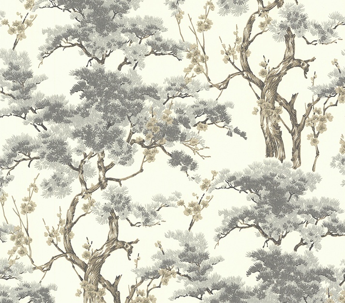 Tapet, Harewood, Grey Luxury Chinoiserie, 1838 Wallcoverings, 5.3mp / rola