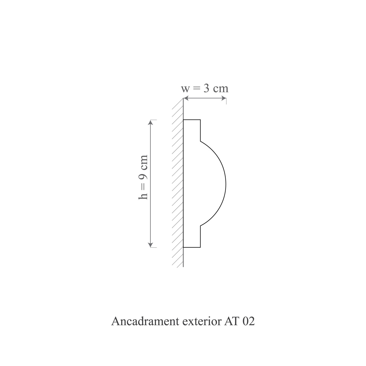 Ancadrament exterior AT02A-9x3x200cm - 2