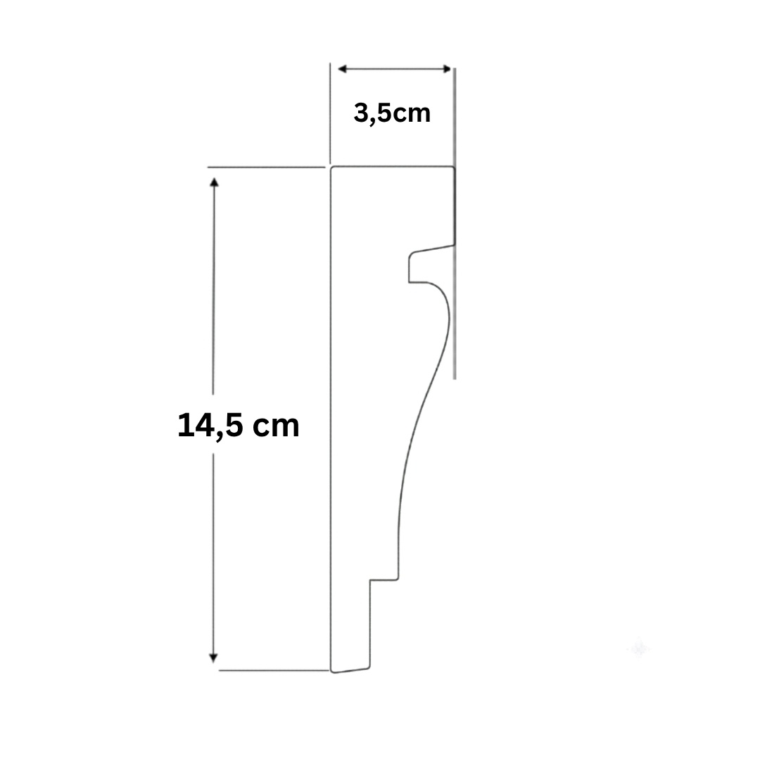 Ancadrament exterior AT15A-14.5x3.5x200cm - 2