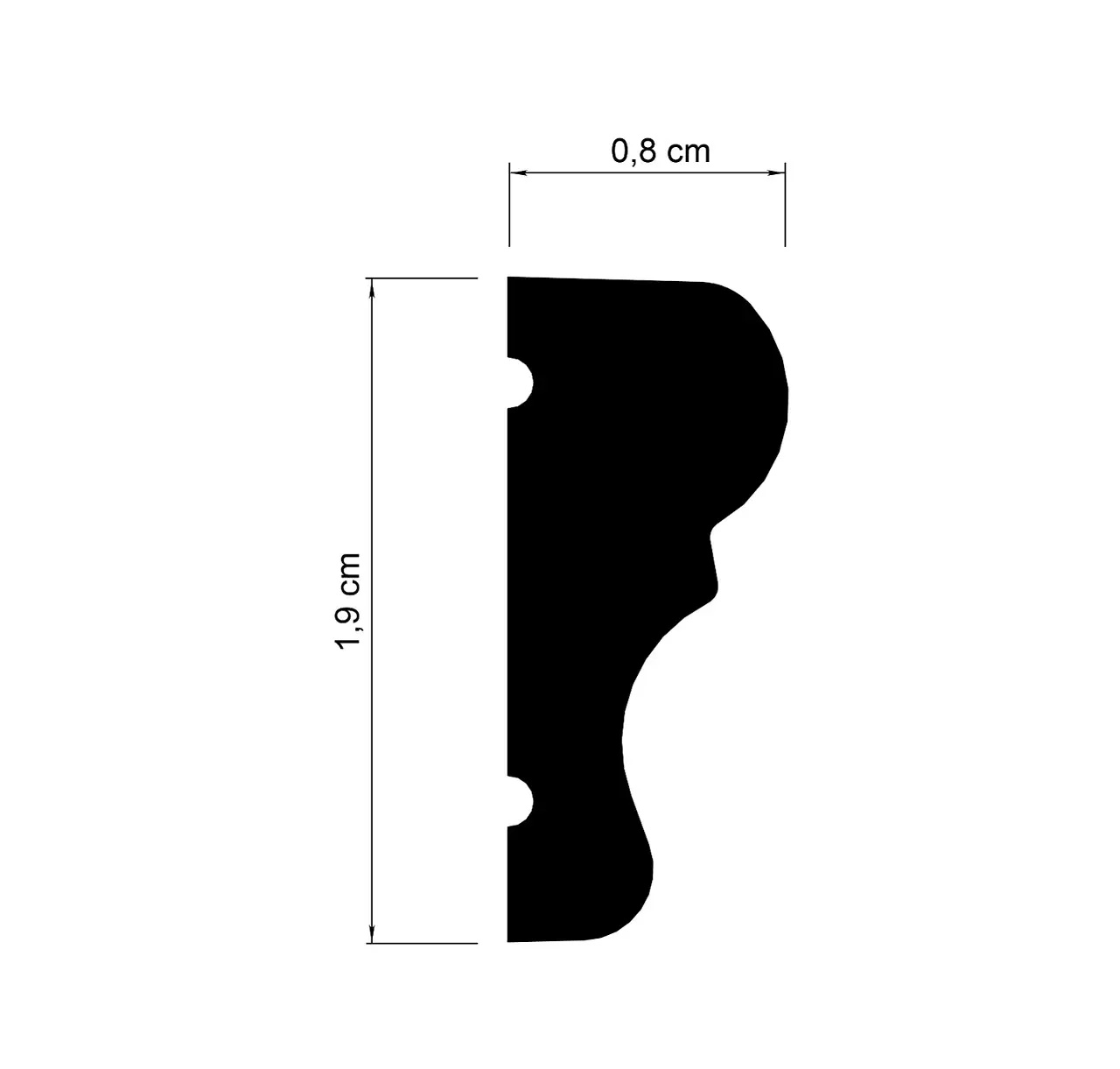 Brau decorativ din poliuretan flexibil B5F - 1.9x0.8x200 cm - 2 | YEO