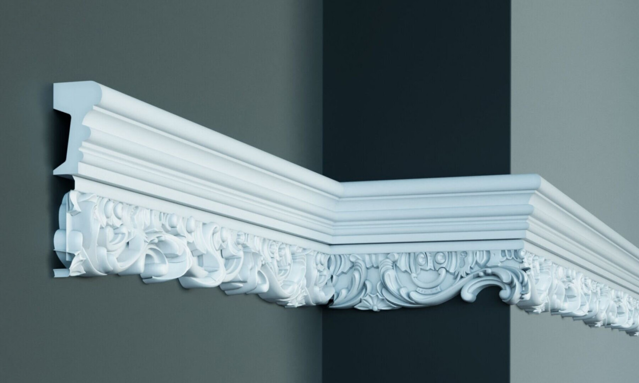 Brau decorativ din poliuretan Flexibil CR708F - 13.8x4x200 cm - 2 | YEO