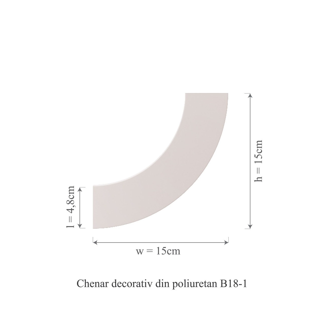 Chenar decorativ din poliuretan B18-1 - 15x15x1 cm - 2 | YEO