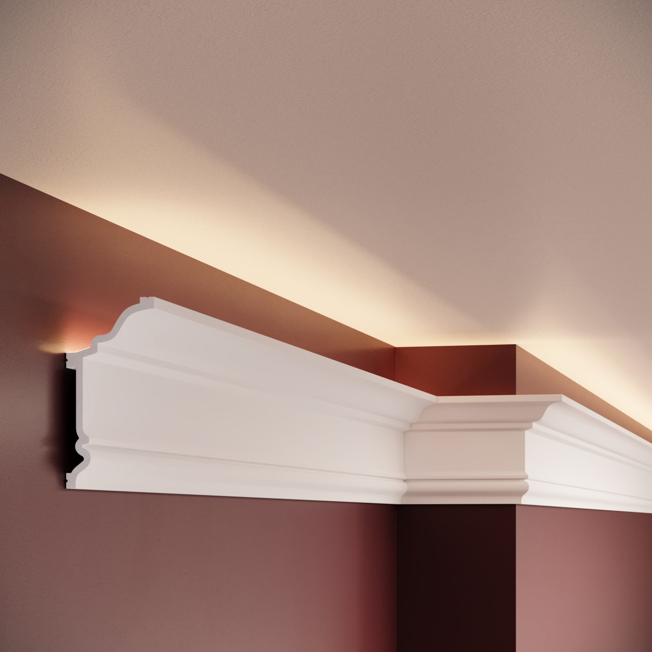 Cornisa decorativa C19 - 9.7x4.8x200 cm - 2 | YEO
