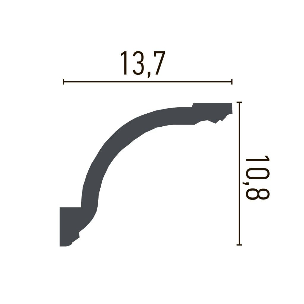 Cornisa decorativa din poliuretan Flexibil C746F - 10.8x13.7x200 cm - 2 | YEO