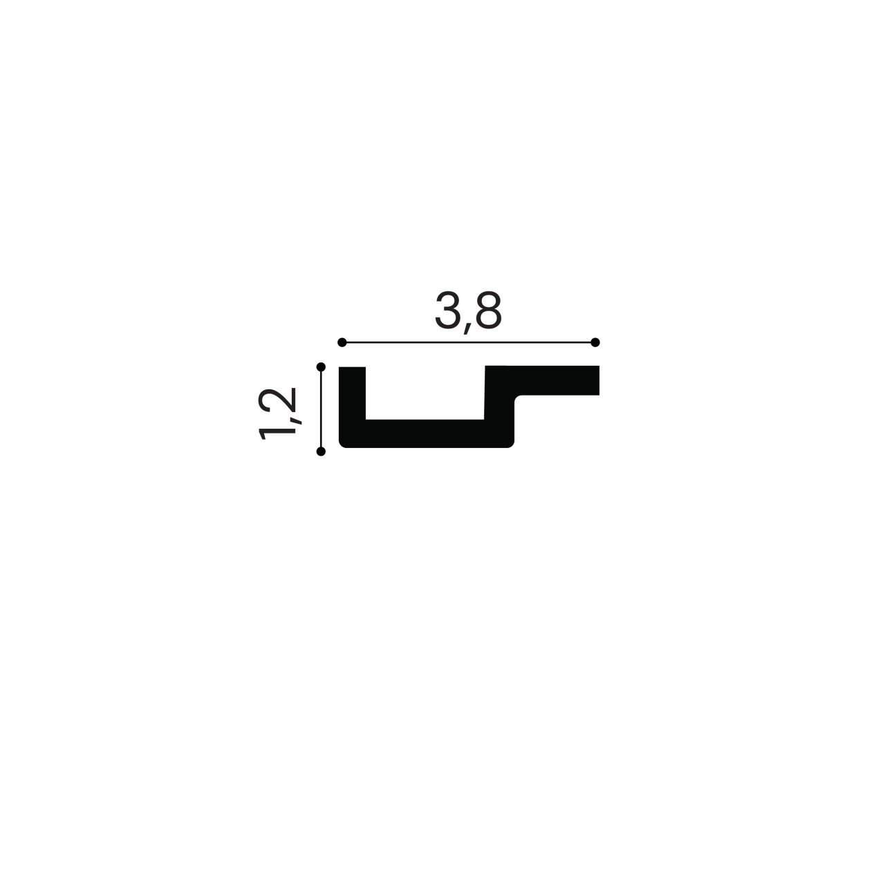 Cornisa poliuretan flexibil, Manavi, B23F-3.8x1.2x200cm — imaginea 2