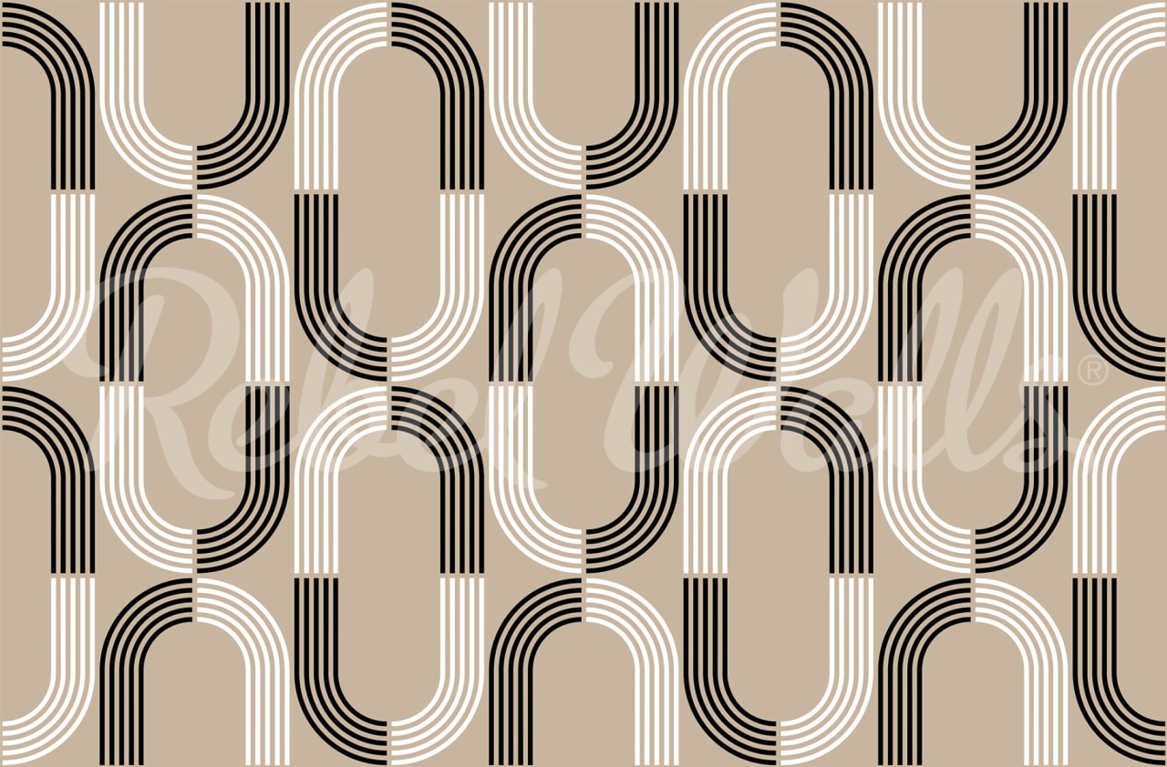 Fototapet, 70s Retro, Beige, Rebel Walls - 2