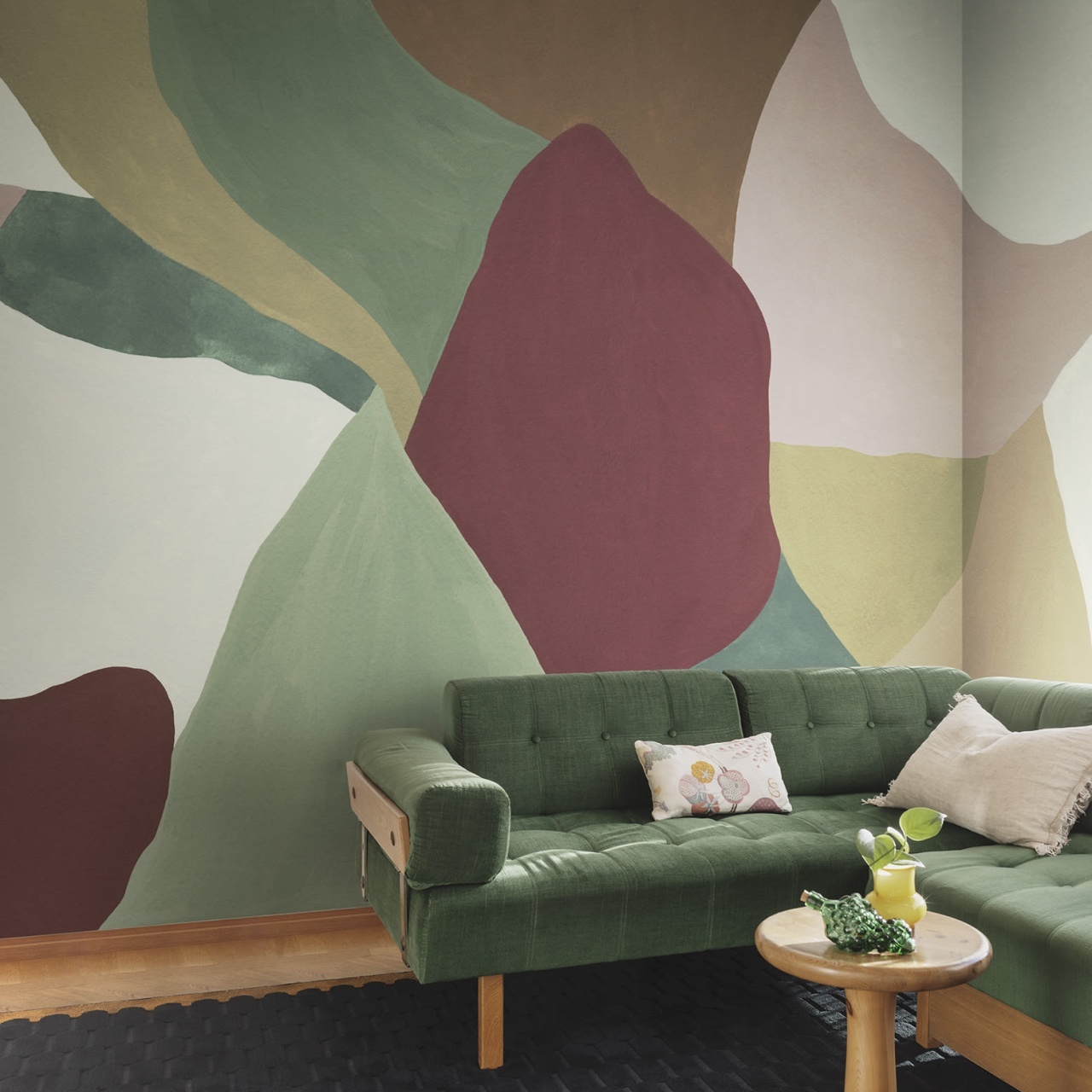 Fototapet, Abstract Fields, Green & Red, Rebel Walls - 3