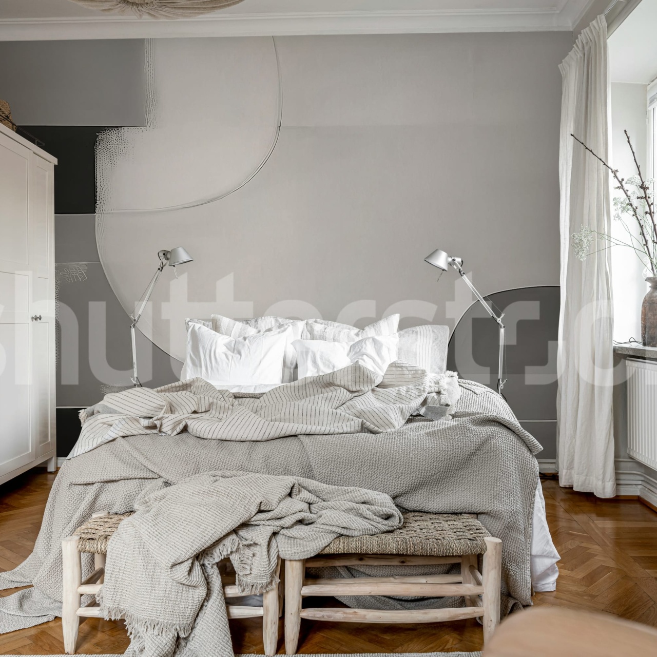 Fototapet, Abstract Shapes, Gray, Rebel Walls