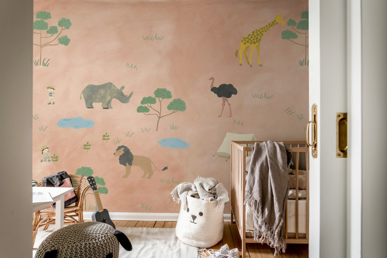 Fototapet, Animal Safari, Pink, Rebel Walls