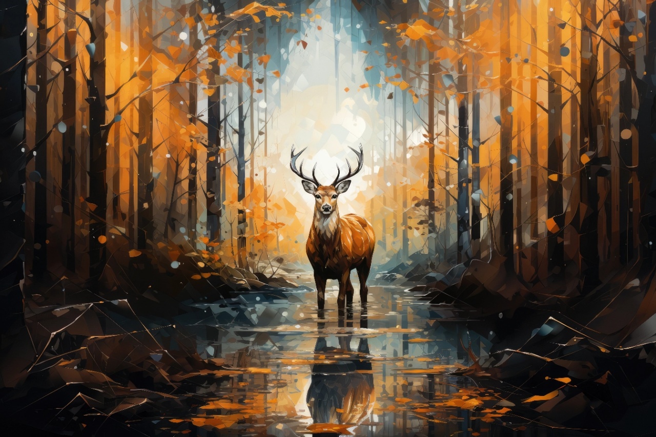 Fototapet Artistic Arche Cerf Rêve AC100