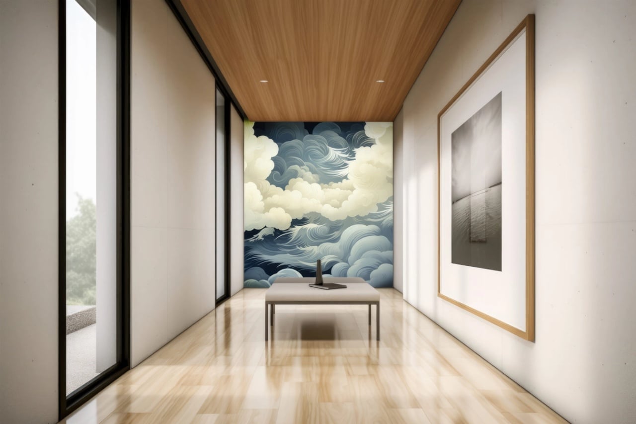 Fototapet Artistic Montagne et Ciel Cumulus Rêve MC100 — imaginea 2