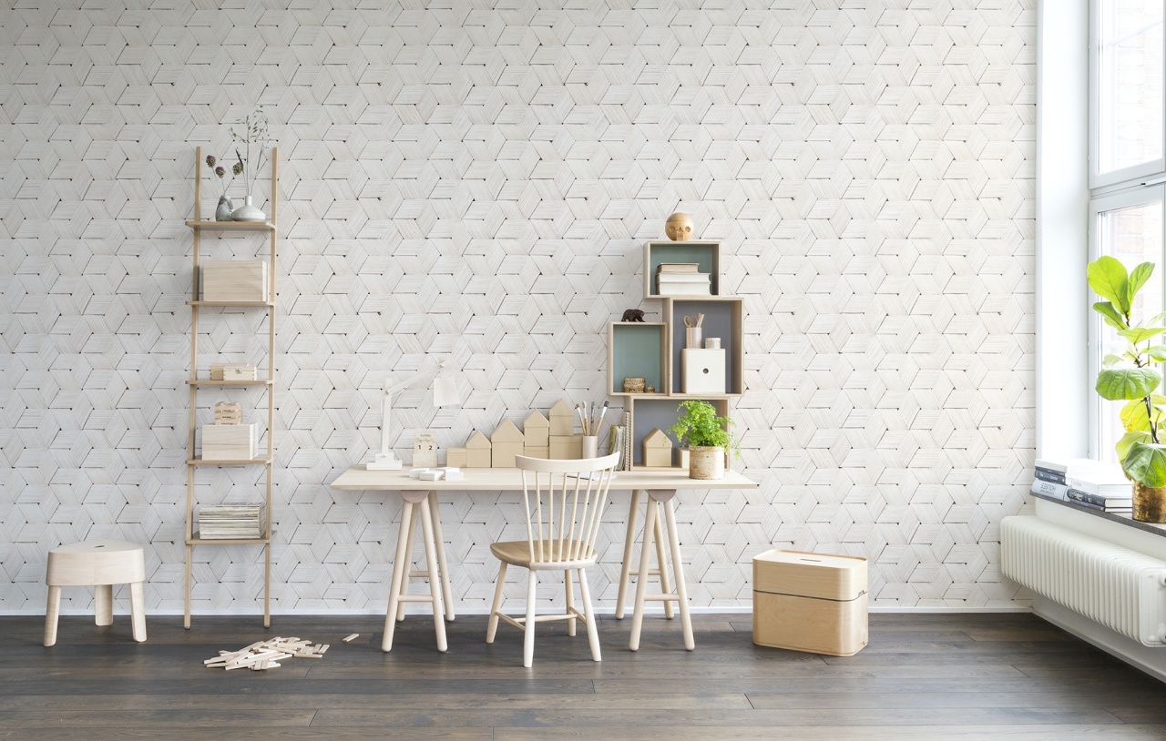 Fototapet, Birch Bark Braids, White, repetitiv, Rebel Walls