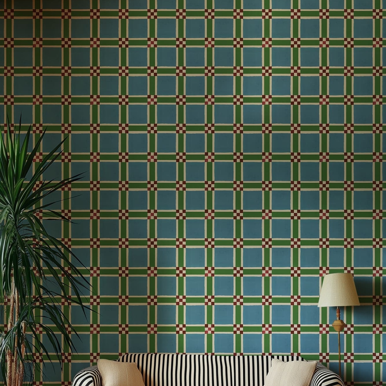 Fototapet, Bold Grid, Green, Rebel Walls - 3