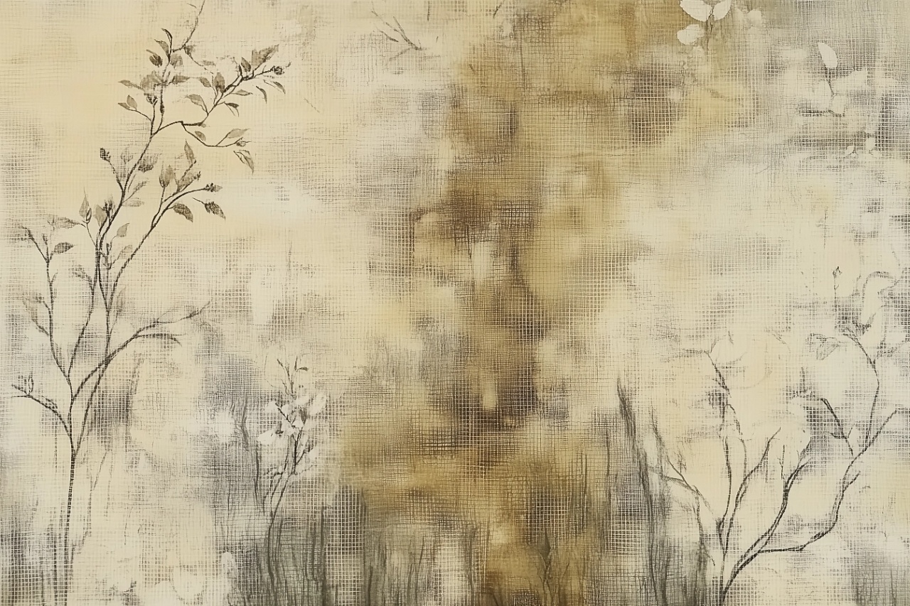 Fototapet Botanic Beige Naturel Brumeux Rêve BNB203