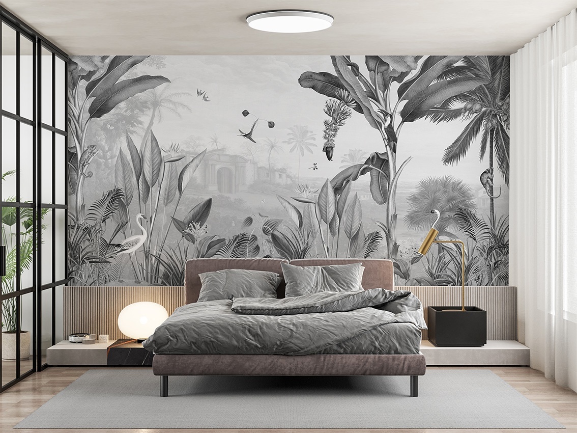 Fototapet Botanical Beauty - Black and White, Sir Edward