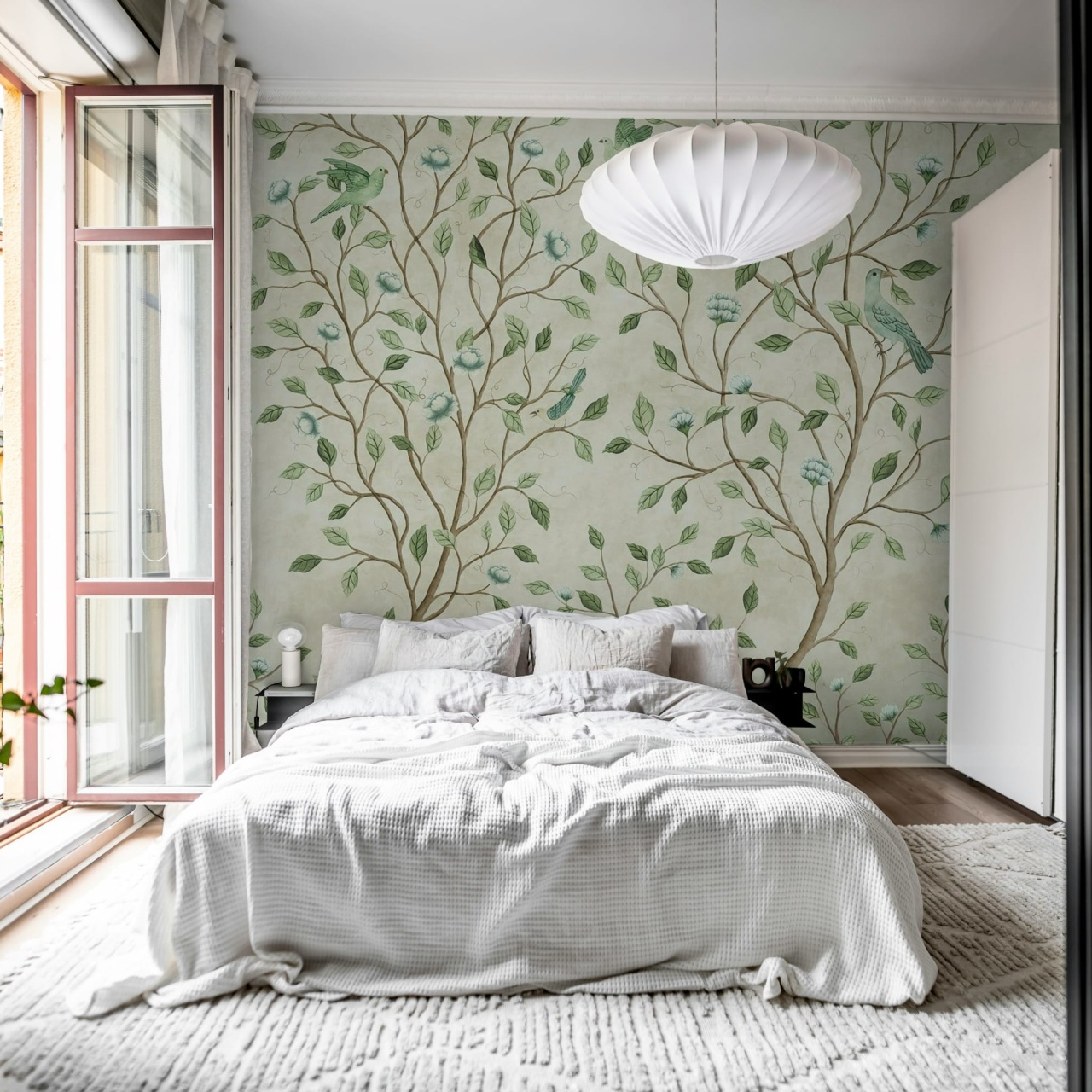 Fototapet, Chinoiserie Dream, Light Green, Rebel Walls