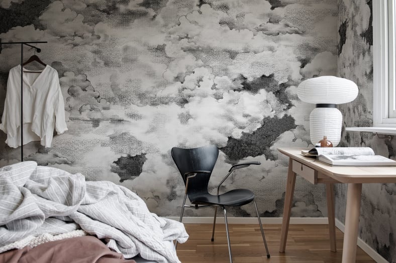 Fototapet, Chubby Clouds, Graphite, Rebel Walls