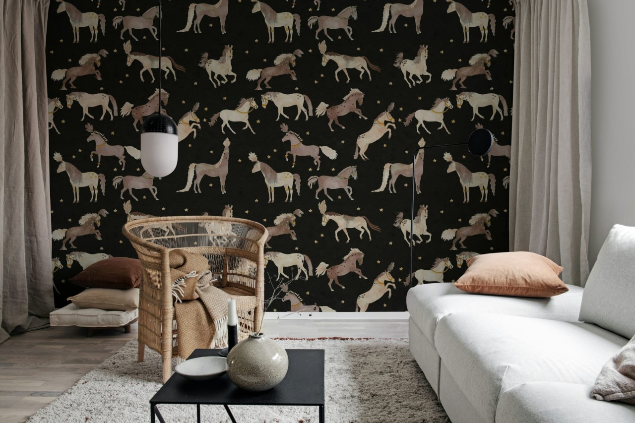 Fototapet, Circus Horses, Black, Rebel Walls