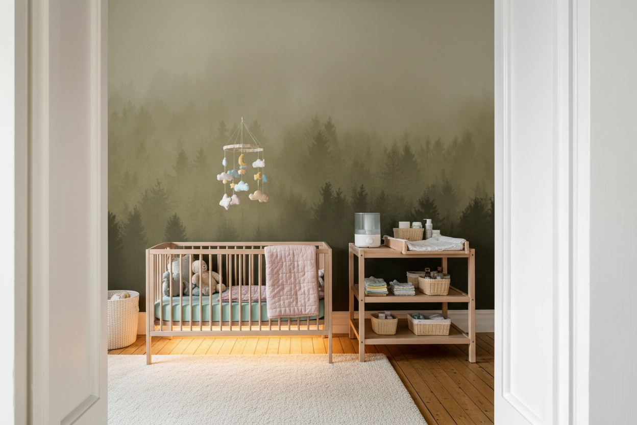 Fototapet, Cloudy Forest, Brown, Rebel Walls - 5