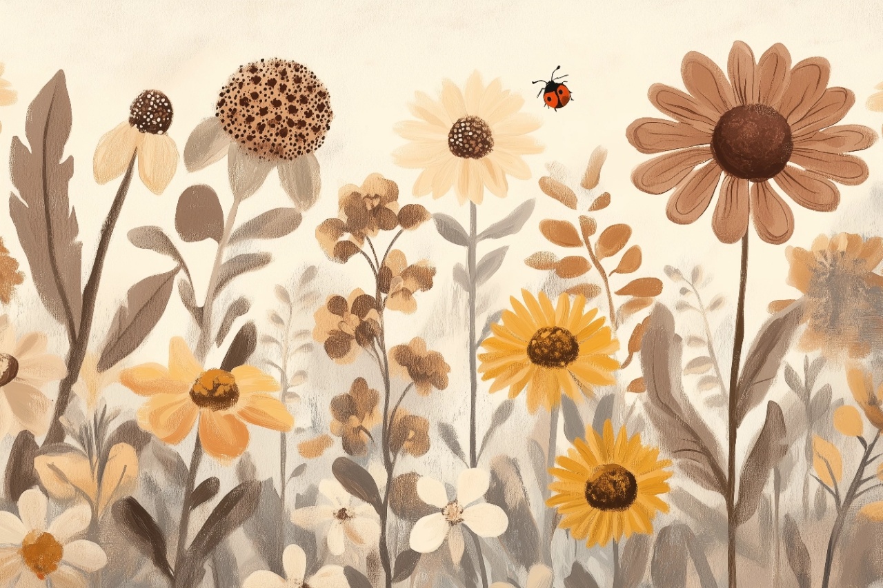 Fototapet copii, Meadow of Flowers 004 — imaginea 2