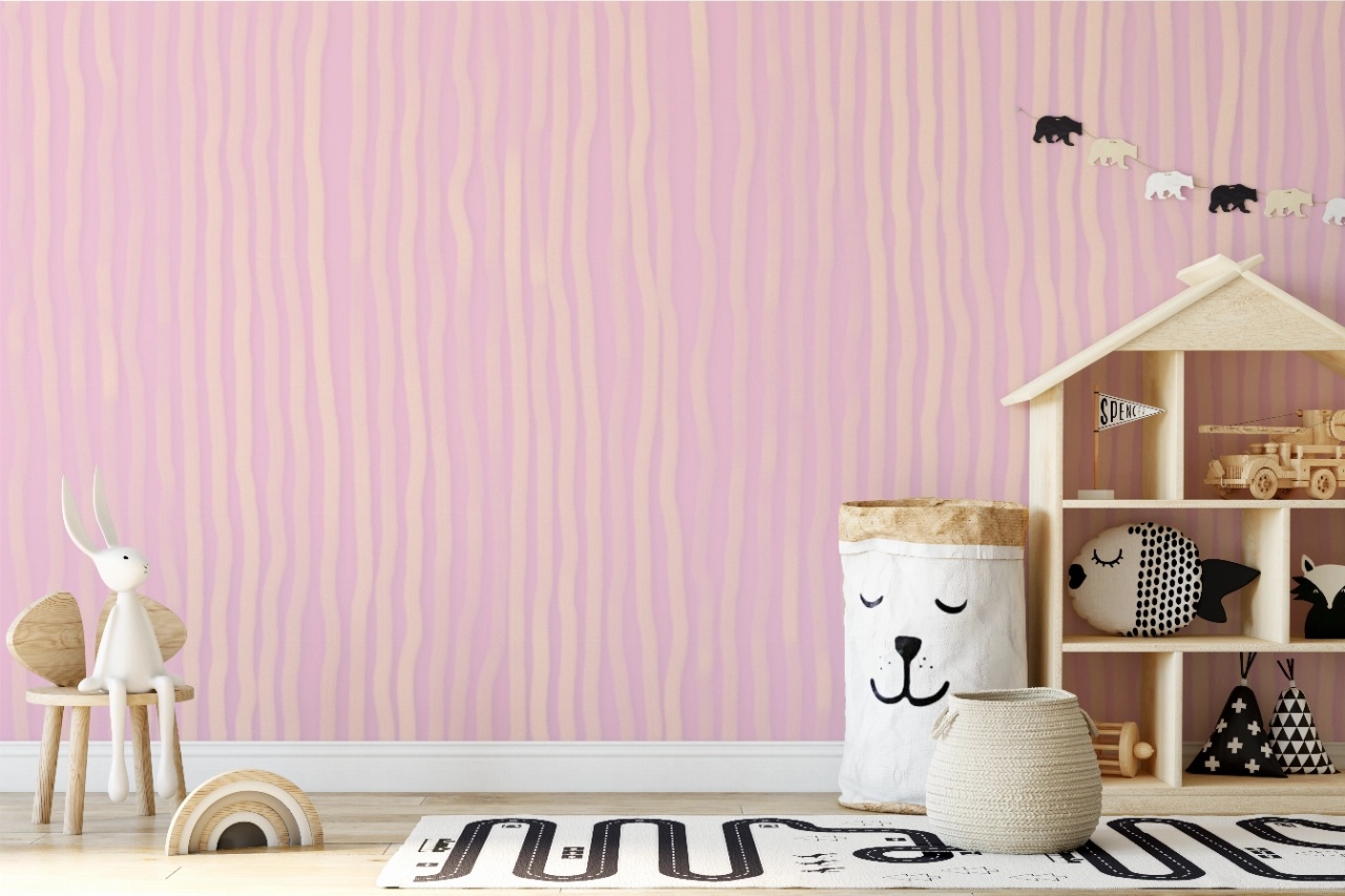 Fototapet copii, Pink Stripes 001