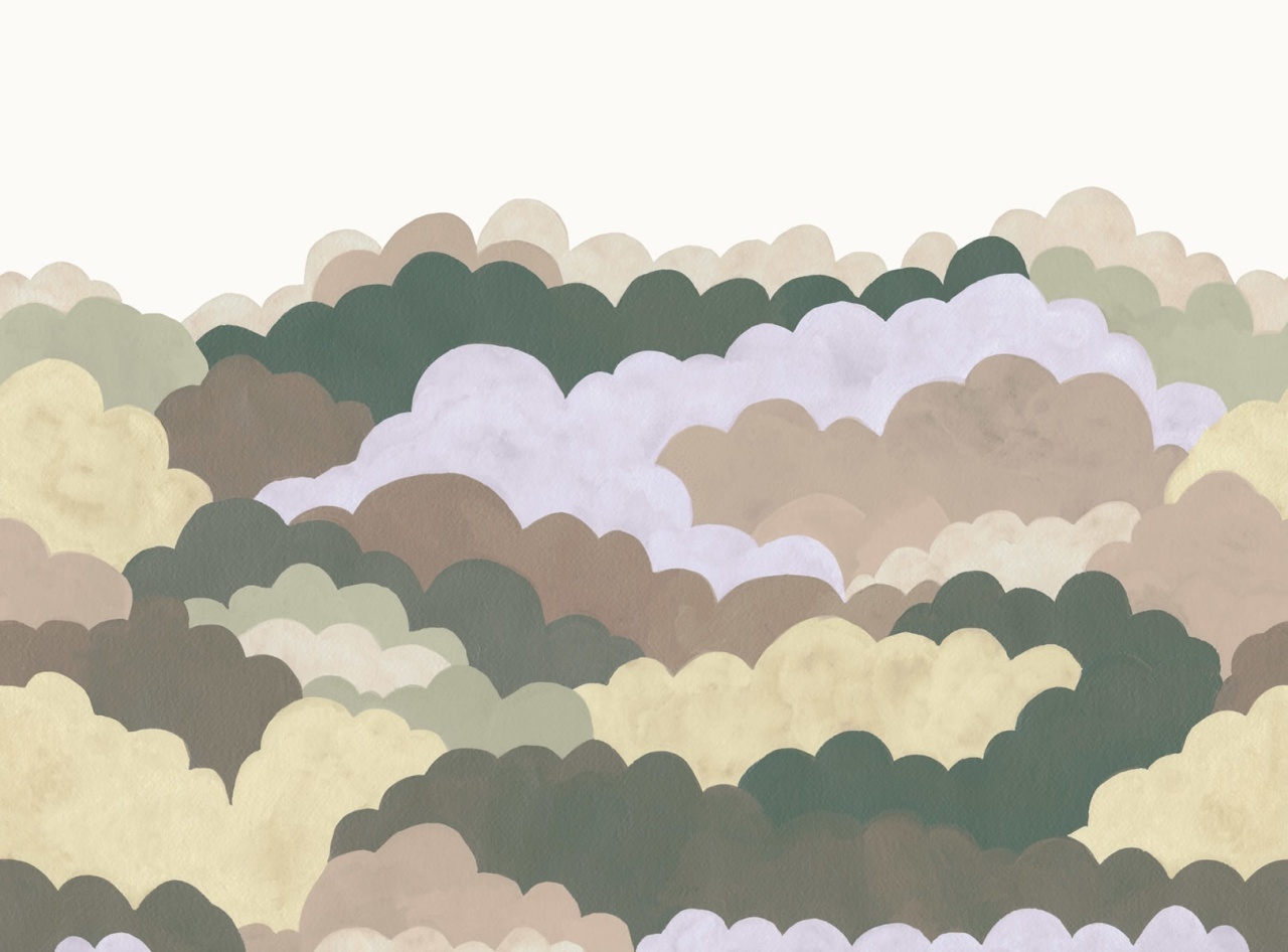 Fototapet, Fun Clouds, Green, Rebel Walls - 2