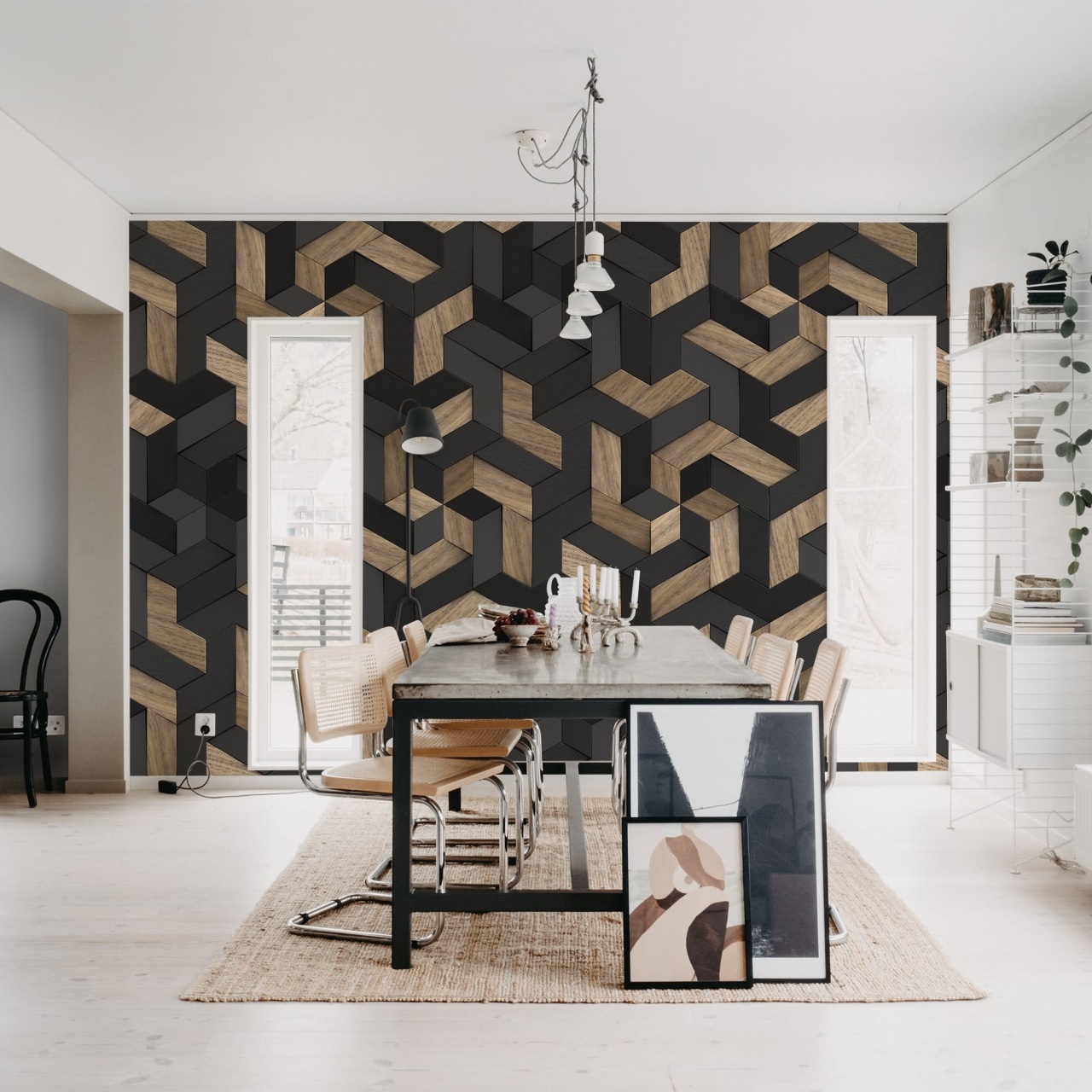 Fototapet, Geometric Wood, Rebel Walls - 3