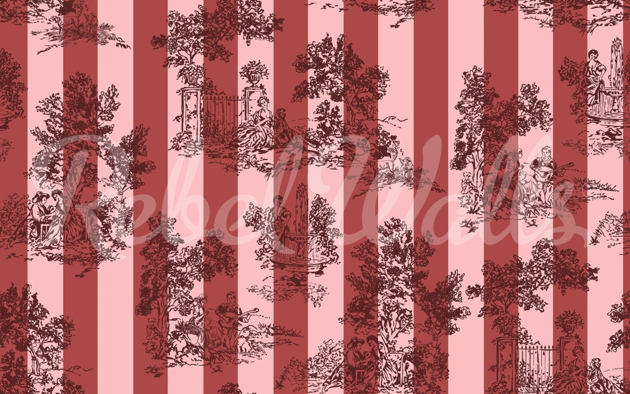 Fototapet, Happy Toile, Raspberry, Rebel Walls - 2