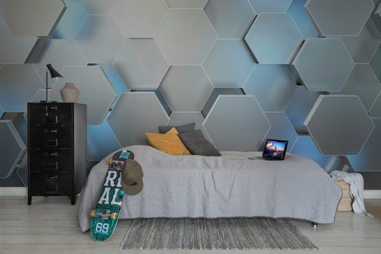 Fototapet, Hexagon, Gray, Rebel Walls - 3