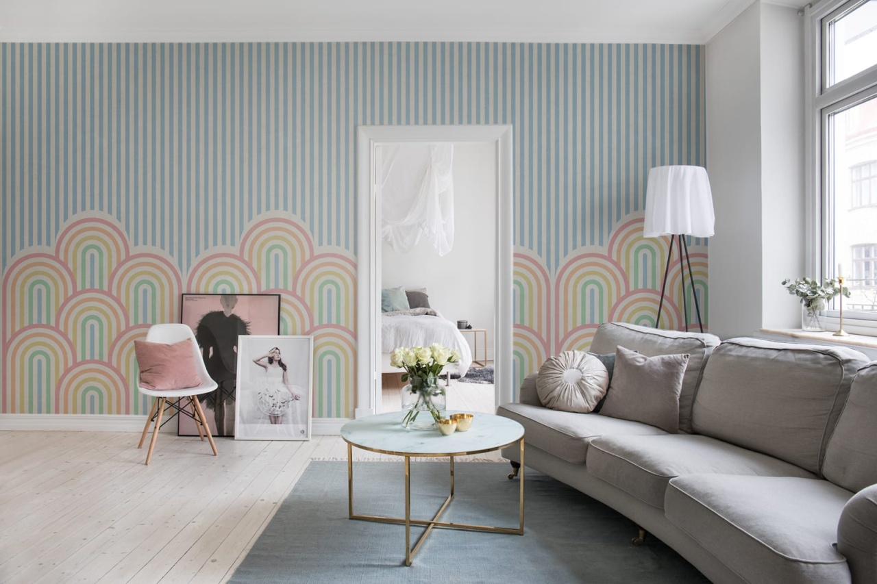 Fototapet, Hilltops, Rainbow, Rebel Walls - 3