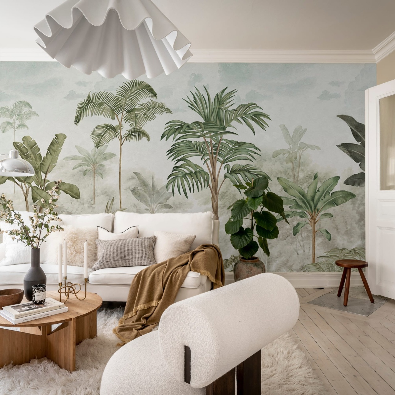 Fototapet, Jungle Horizon, Green, Rebel Walls