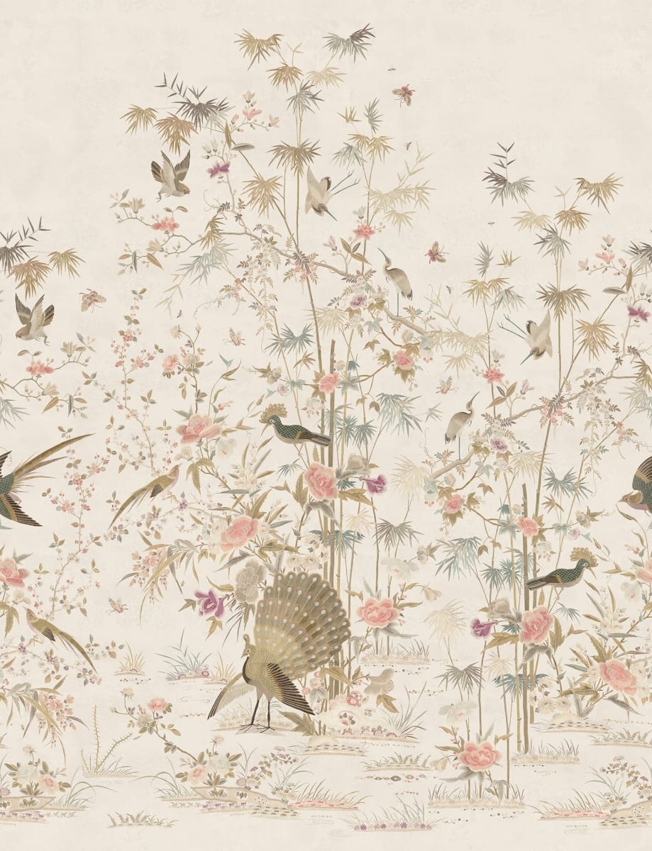 Fototapet lavabil, Chinoiserie Garden, Eggshell, Sandberg - 2