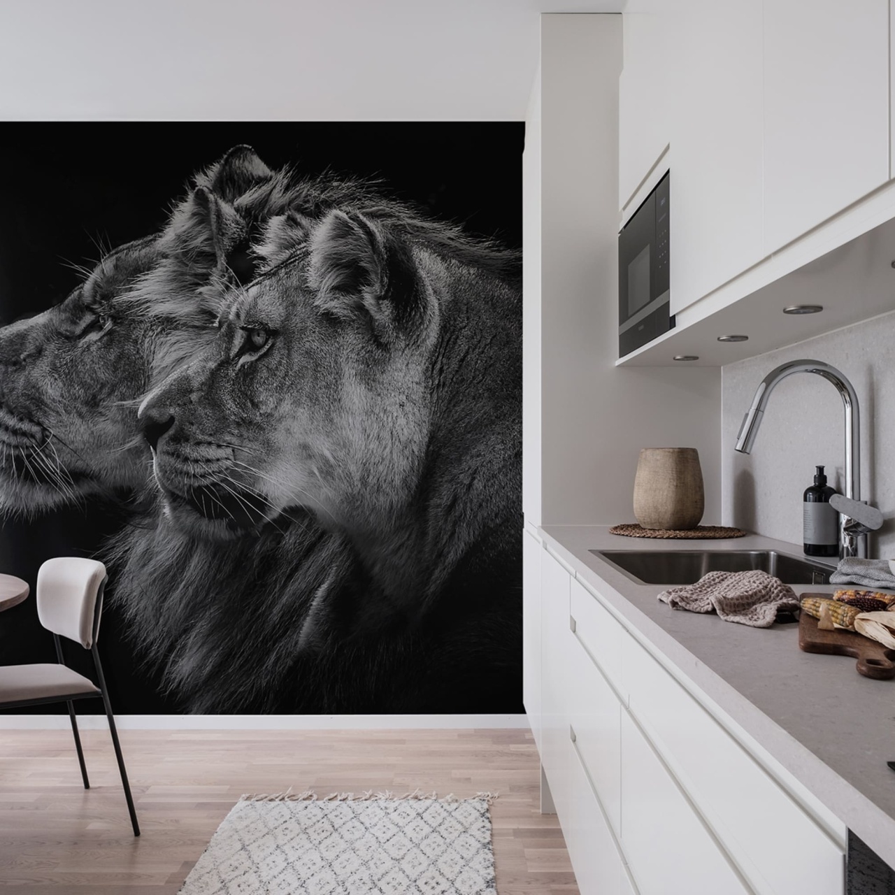 Fototapet, Lion Duo, Rebel Walls